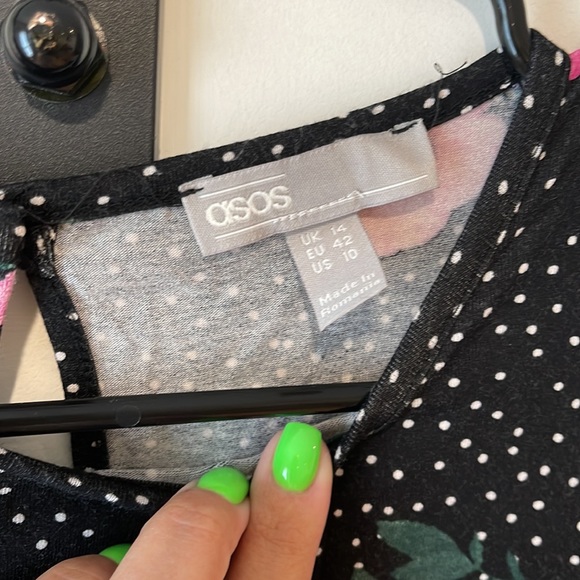 Asos maternity floral print dress in size 10 - Picture 3 of 4